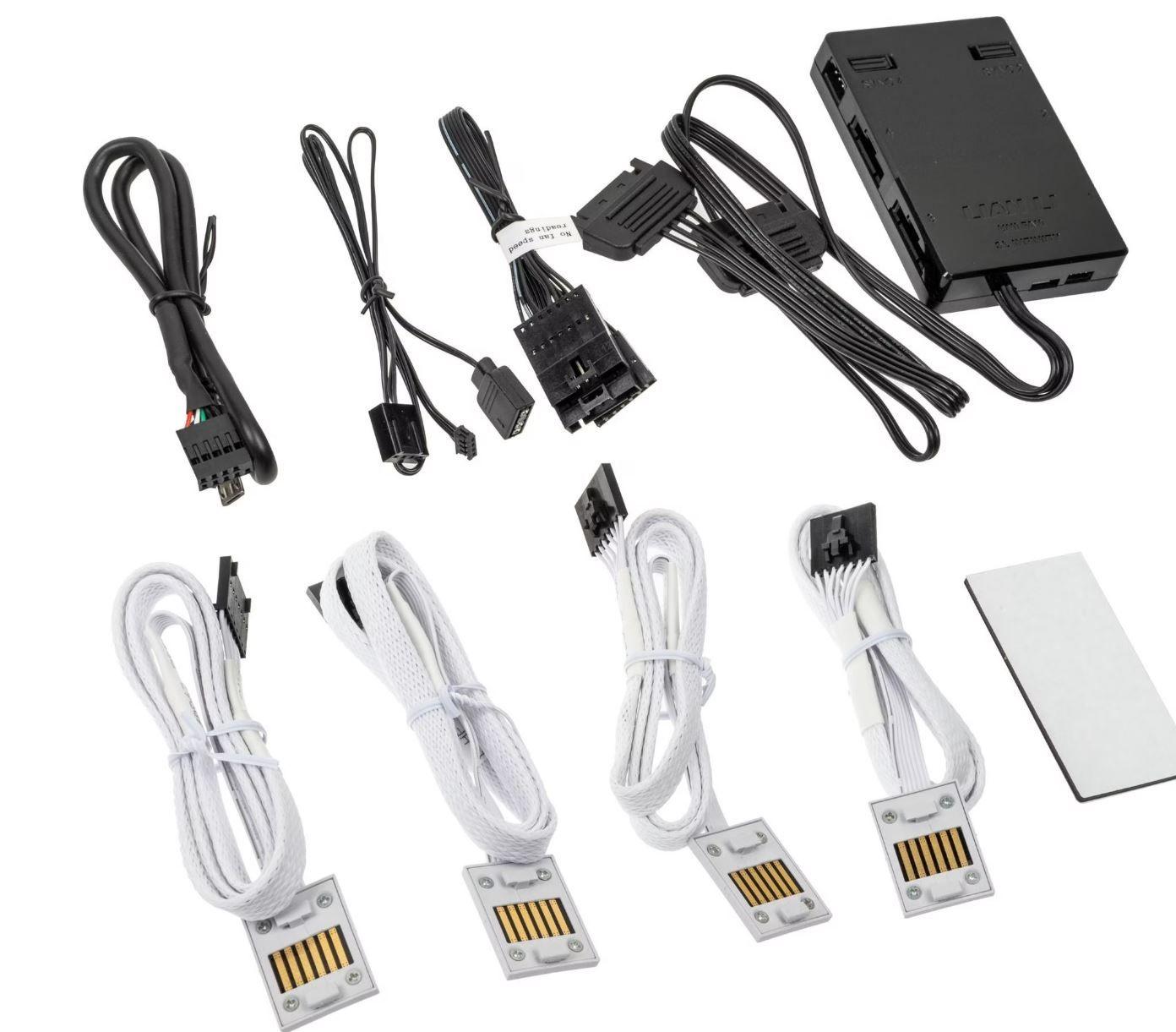 Controlador de Ventoinhas PWM e ARGB LIAN LI UNI HUB SL-INF 12SLIN-CONT3W (ARGB - Branco)