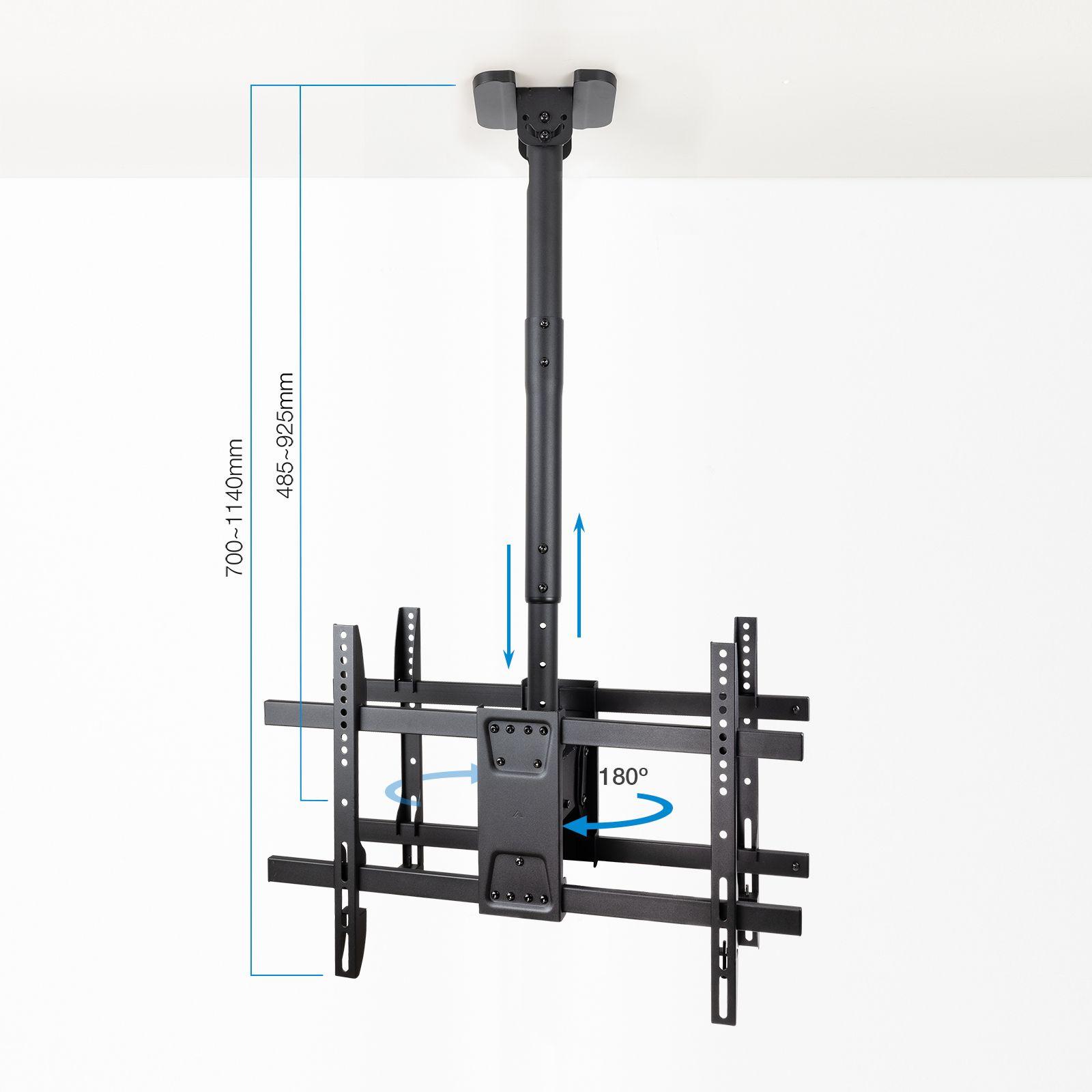 Suporte de Teto para 2 Televisores TOOQ LPCE2286TSLI-B (43"-86" - 50 kg por ecrã - Preto), miniatura 4