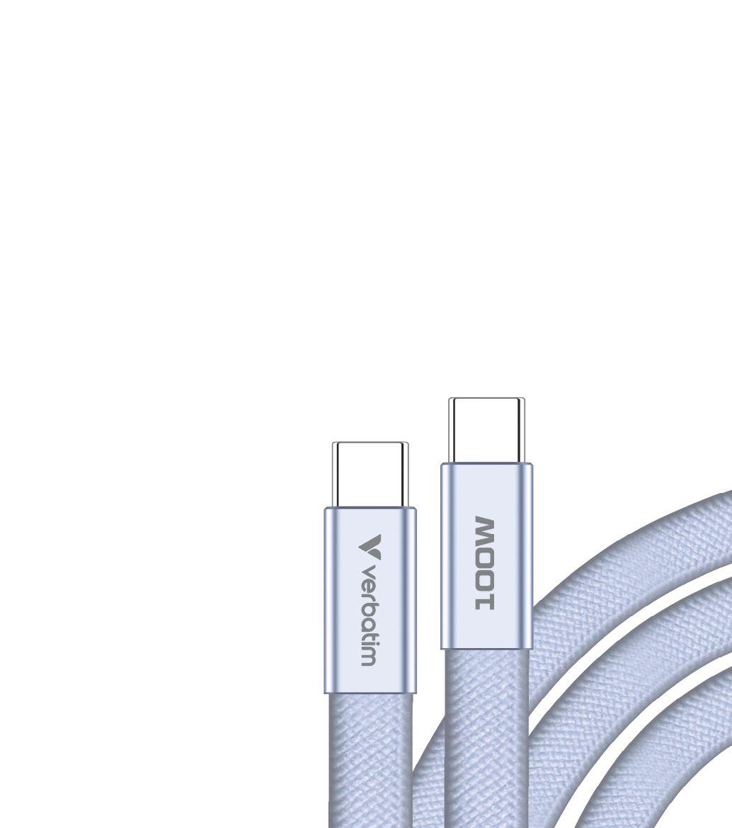 Cabo USB-C VERBATIM 30278 (1,2 m - USB-C macho - Roxo)