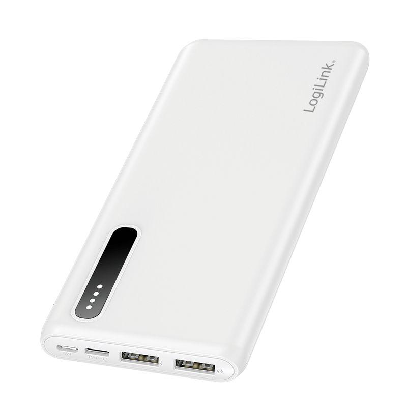 Powerbank LOGILINK PA0311W (8000 mAh - Até 12 W - Micro-USB + USB Type-C - Branco)
