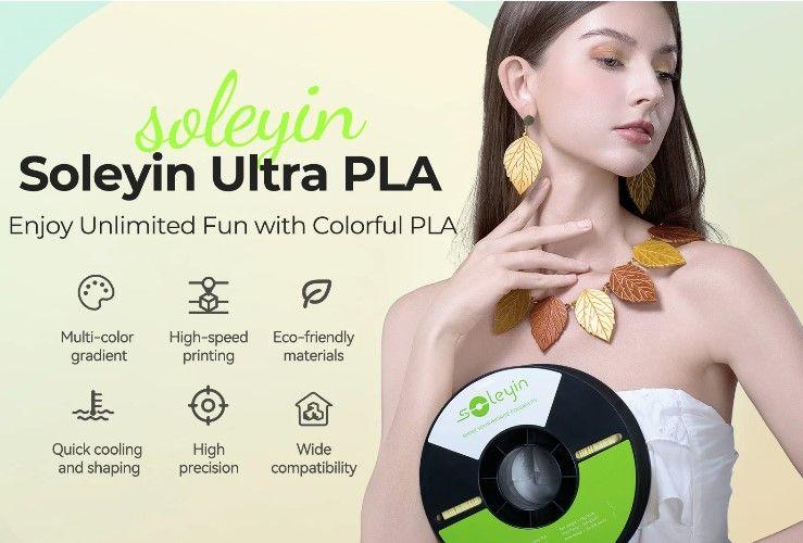 Filamento 3D CREALITY Soleyin Ultra PLA (Cinzento Mate), miniatura 4