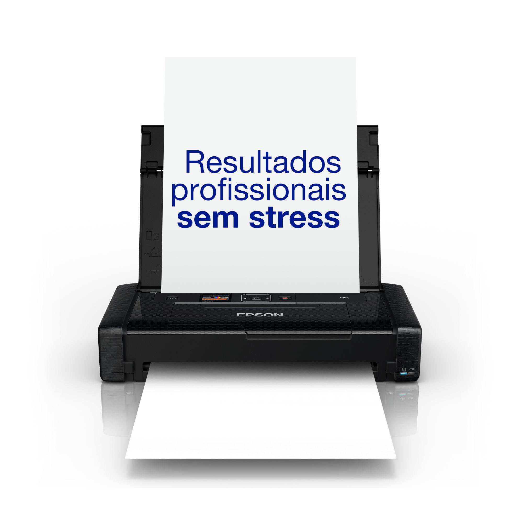 Impressora Jato de Tinta Portátil EPSON WorkForce WF-110W (A4 - 20 folhas - Wi-Fi, Wi-Fi Direct, USB - Preto) — miniatura 2