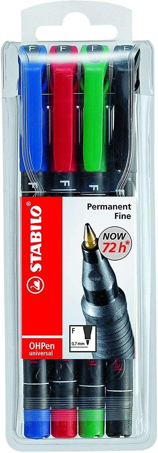 Marcador Permanente STABILO OHPen Universal 842/4 (Polipropileno - Multicor)