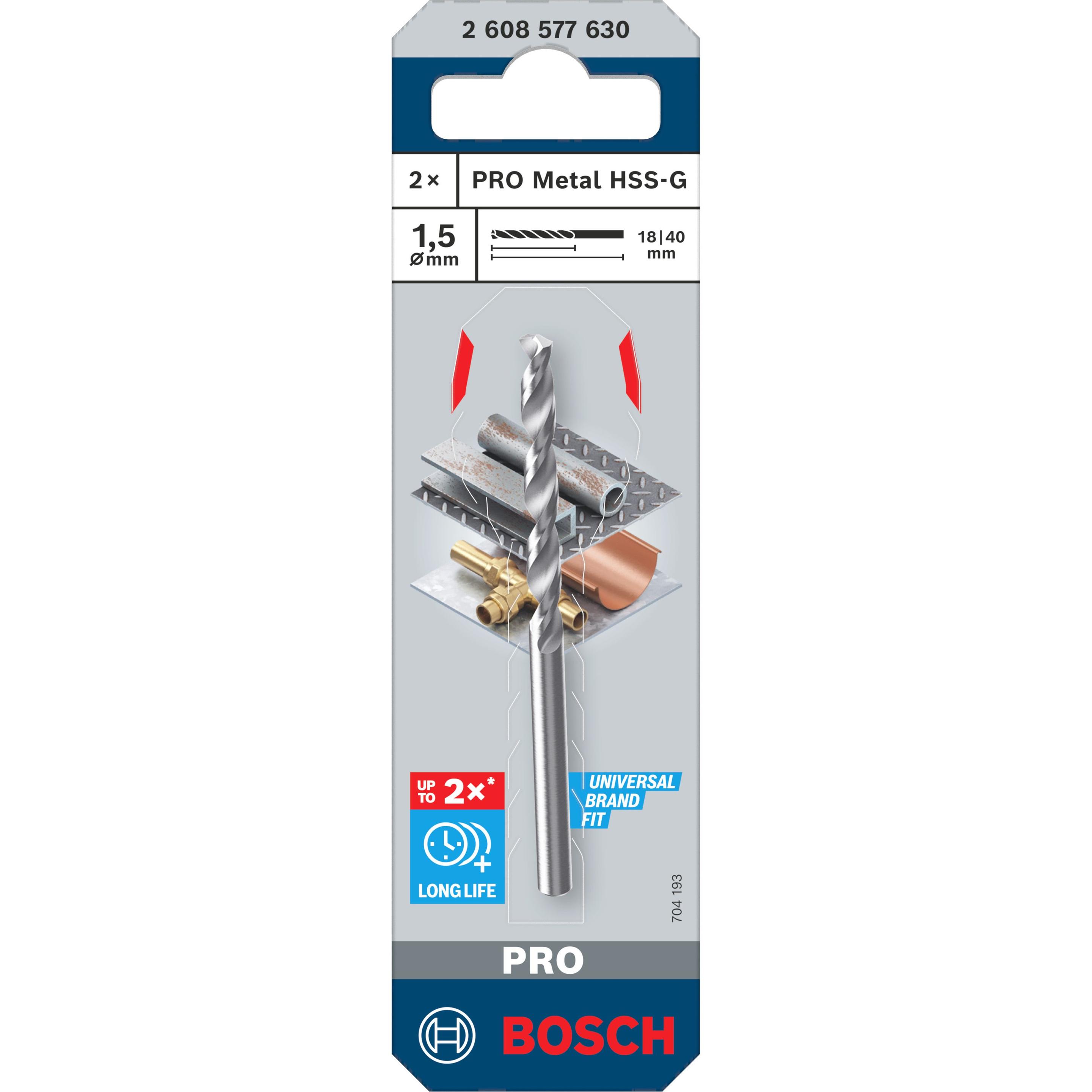 Broca Espiral para Metal BOSCH PRO Metal HSS-G 2608577630 (Aço e metais não ferrosos), miniatura 2