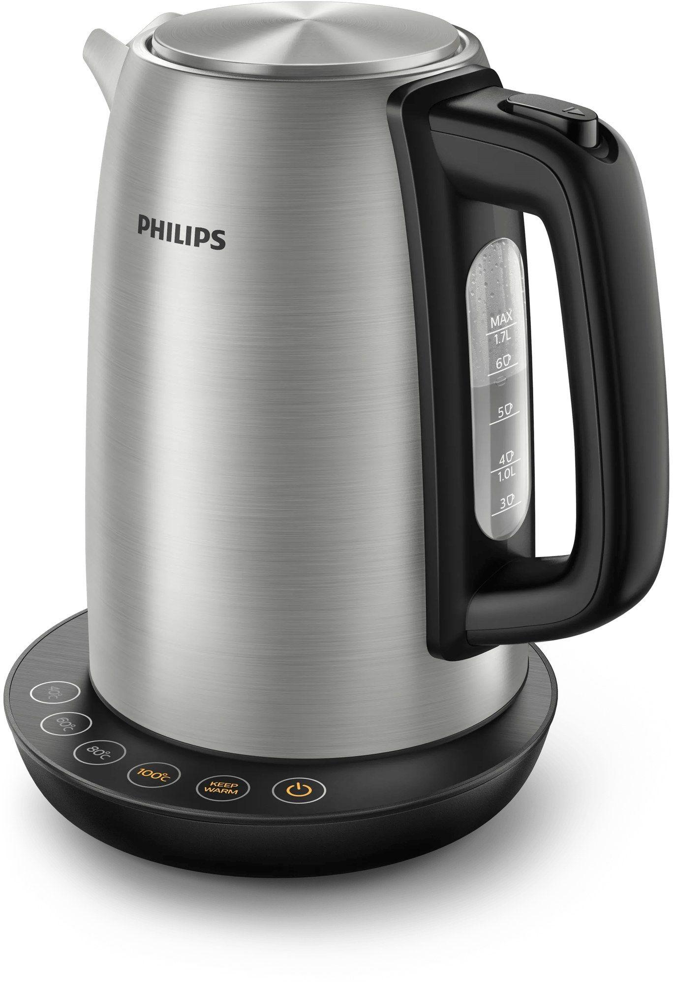 Jarro Elétrico PHILIPS Avance Collection HD9359/90 (2200 W - 1,7 l - Metal - Inox e Preto) — imagem 1
