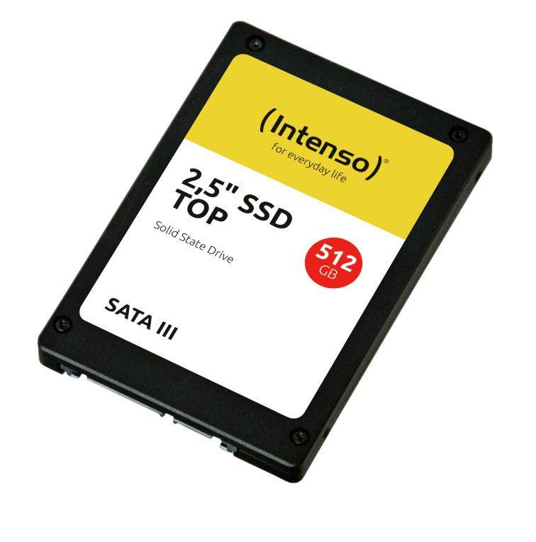 Disco SSD Interno INTENSO Top Performance 3812450 (512 GB - 2,5 polegadas - Serial ATA III - Preto)