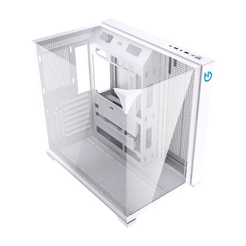 Caixa PC Gaming HIDITEC SKY (ATX, micro ATX, ITX - Torre - SECC, Vidro temperado - Branco) — miniatura 3