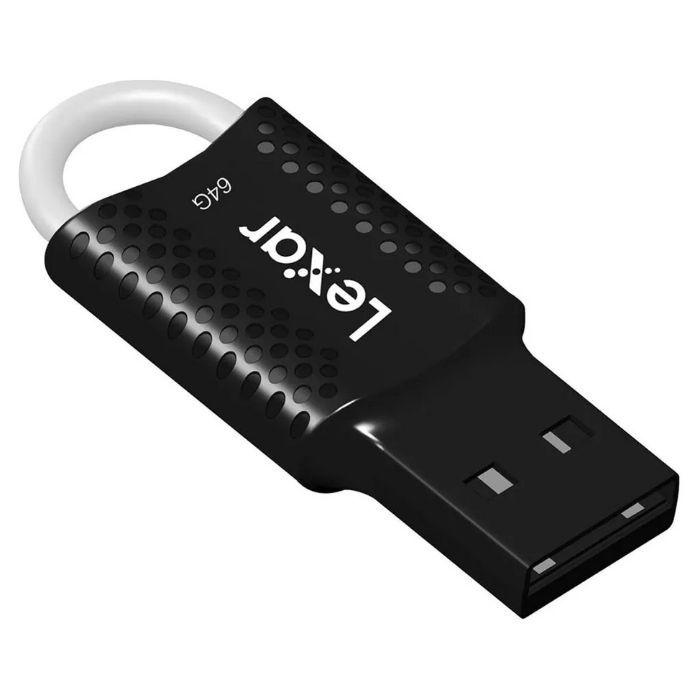Pen USB LEXAR JumpDrive V40 (USB 2.0 - Sem tampa - Preto) — miniatura 3
