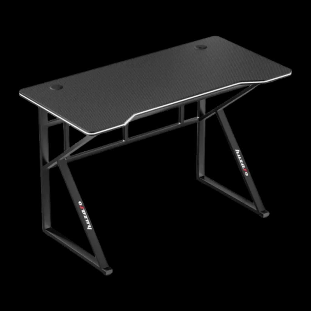Secretária Gaming HUZARO Hero 1.6 (MDF/fibra de carbono - Metal - Preto)