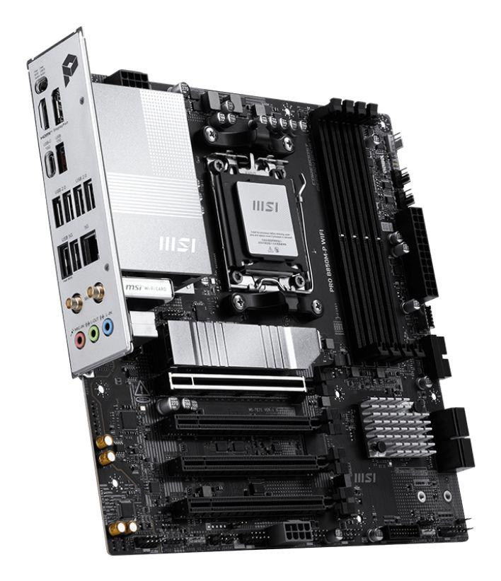 Motherboard MSI PRO B850M-P WIFI (AM5 - micro-ATX - Duplo canal - Preto), miniatura 4