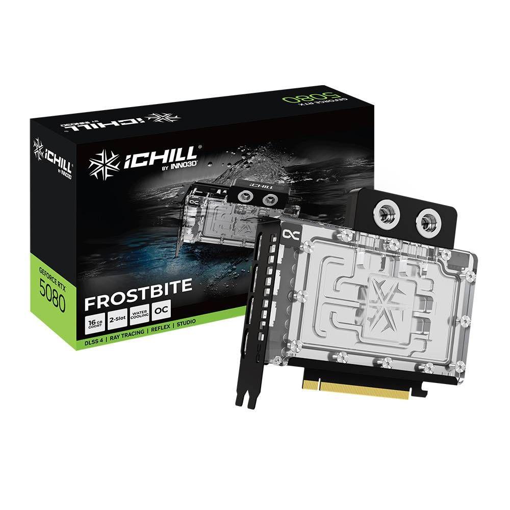 Placa Gráfica INNO3D iCHILL GeForce RTX 5080 FROSTBITE (GeForce RTX 5080 - 2 slots - 16 GB - Preto e Transparente) — miniatura 2