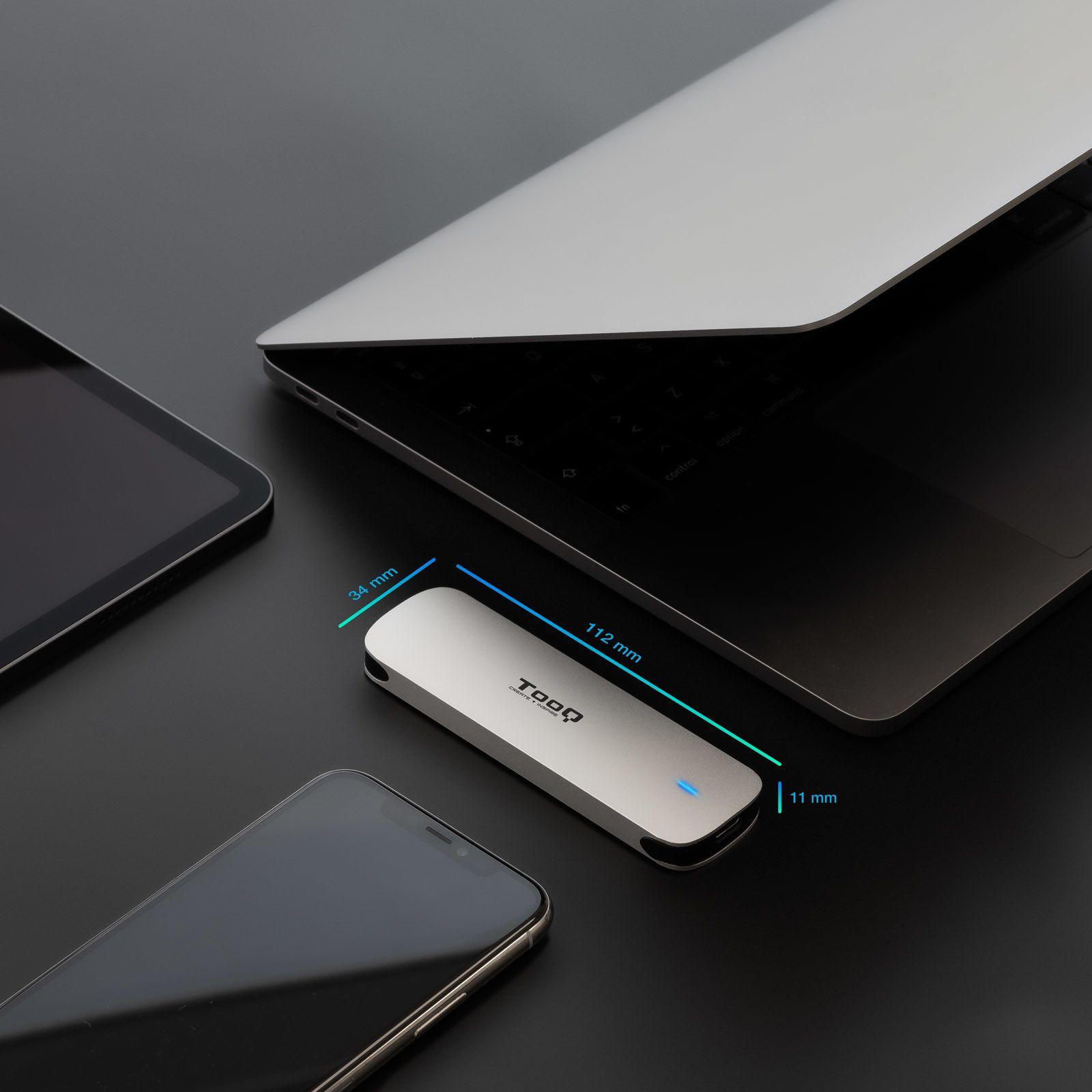 Caixa Externa SSD M.2 TOOQ TQE-2202S (SATA - Prateado) — miniatura 2