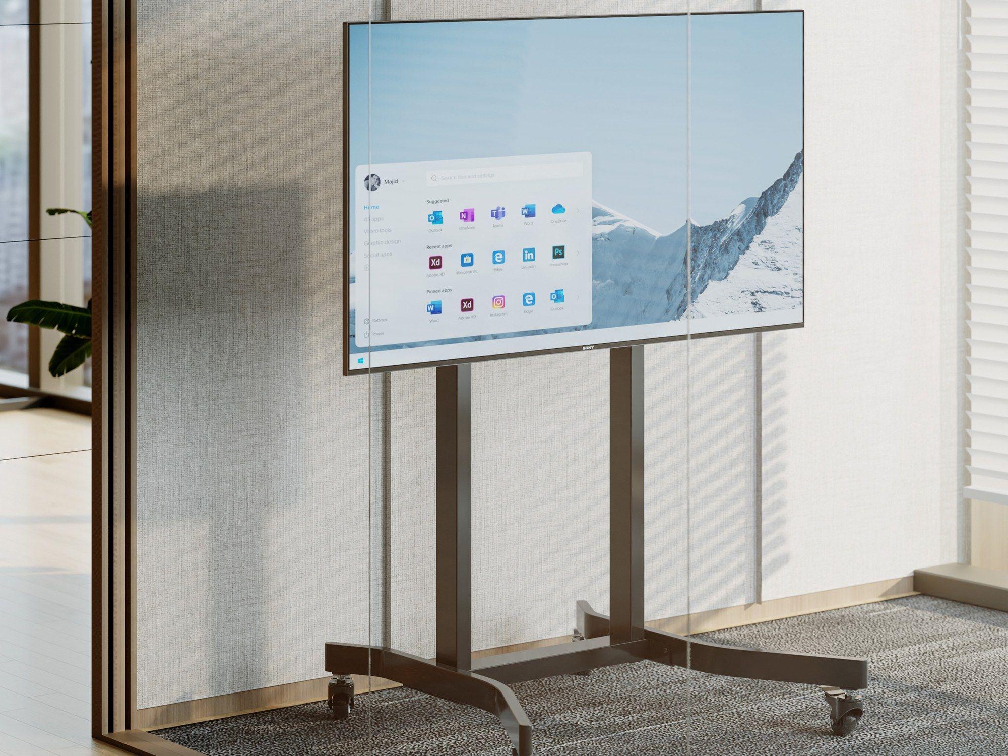 Suporte de Chão para TV EQUIP 650632 (55"-100" - 120 kg - Preto), miniatura 8
