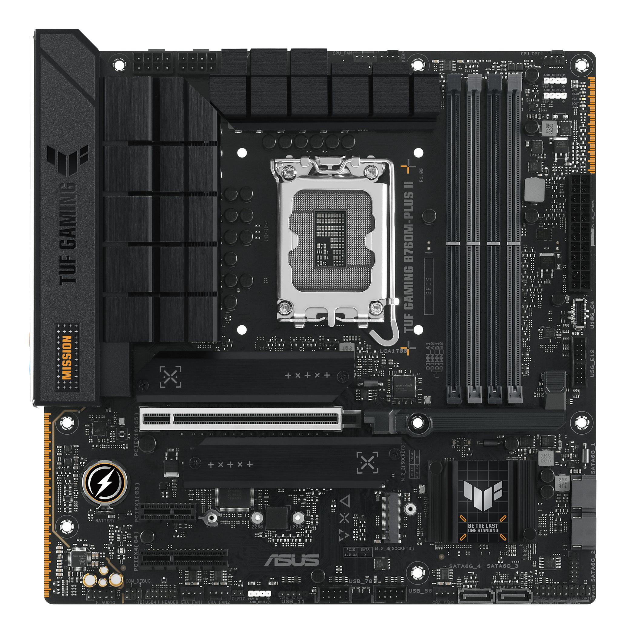 Motherboard ASUS TUF GAMING B760M-PLUS II (LGA 1700 - micro ATX - Duplo canal)