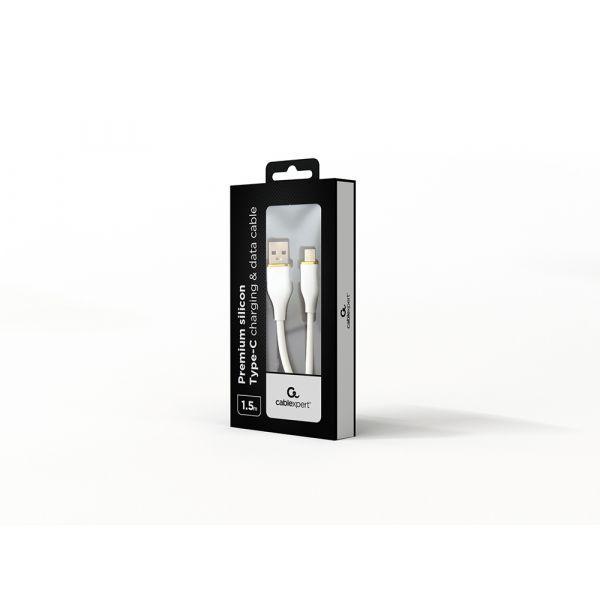 Cabo USB GEMBIRD CC-USB2S-AMCM-1.5M-W (1,5 m - USB Tipo-C - USB Tipo-A - Branco) — miniatura 2