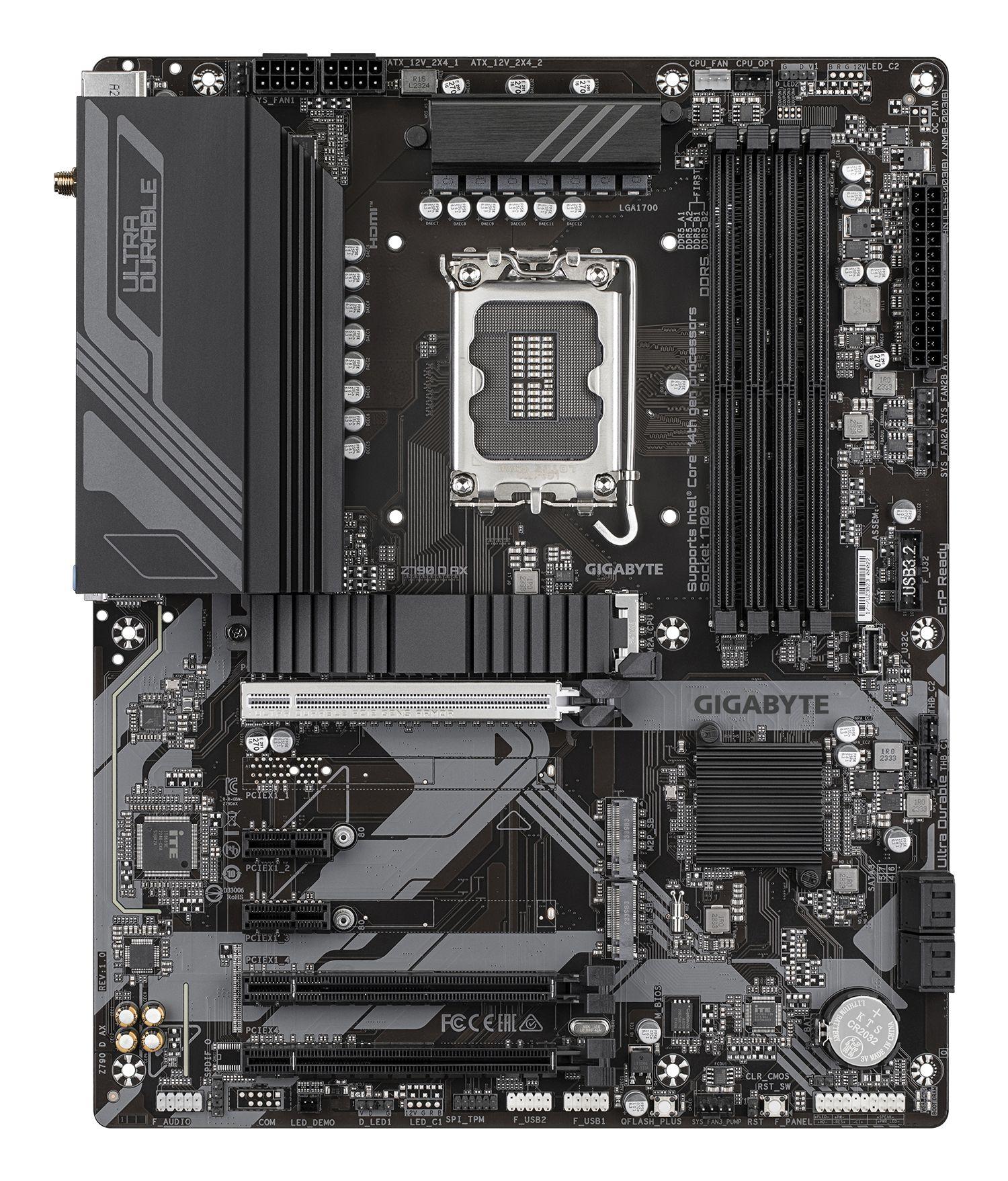 Motherboard GIGABYTE Z790 D AX (LGA 1700 - ATX - Duplo canal - Castanho), miniatura 2