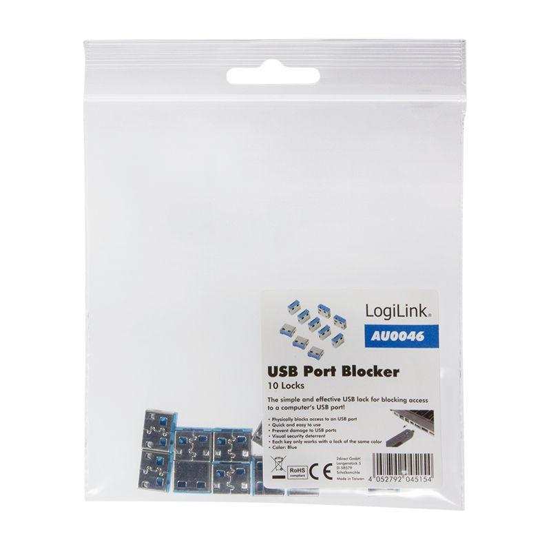 Bloqueador de Portas USB-A LOGILINK AU0046 (Azul) — miniatura 3