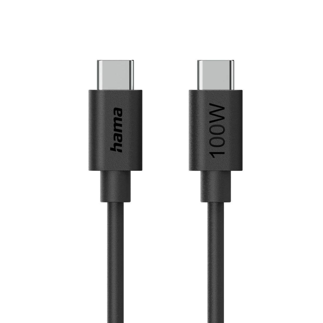 Cabo USB-C HAMA 00086448 (1,2 m - USB-C macho - Preto)