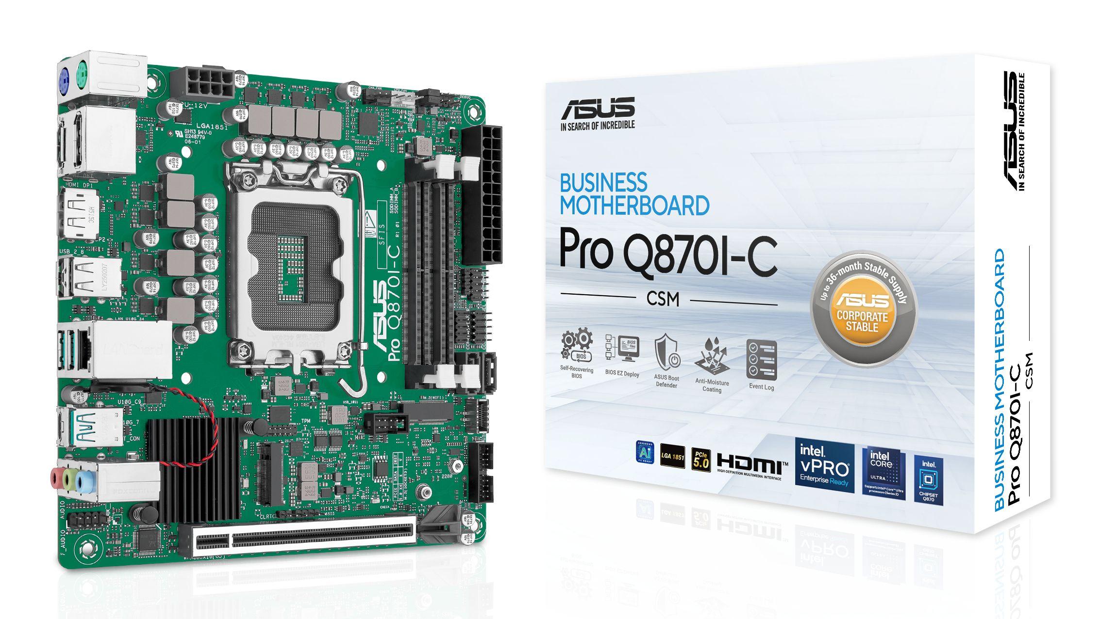 Motherboard ASUS PRO Q870I-C-CSM (LGA 1851 (Socket V1) - Intel Core Ultra - Mini-ITX - Multicor), miniatura 6