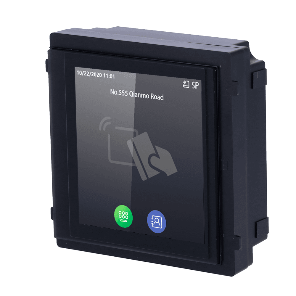 Módulo de Extensão de Videoporteiro HIKVISION DS-KD-TDE (Ecrã tátil IPS 4" - Preto)
