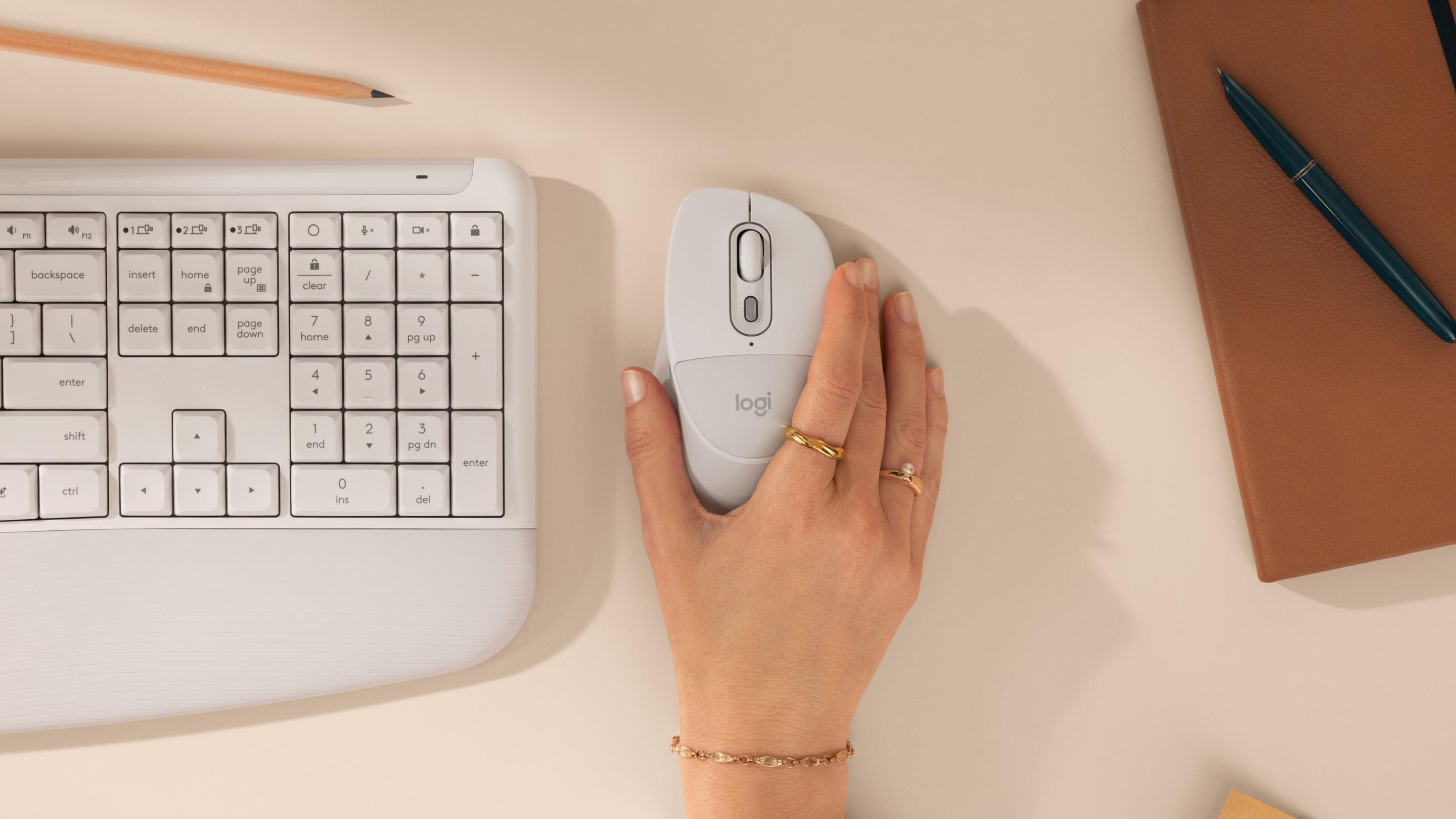 Rato LOGITECH Signature Comfort Plus M850 L (Mão direita - 4000 DPI - Ótico - Branco) — miniatura 2