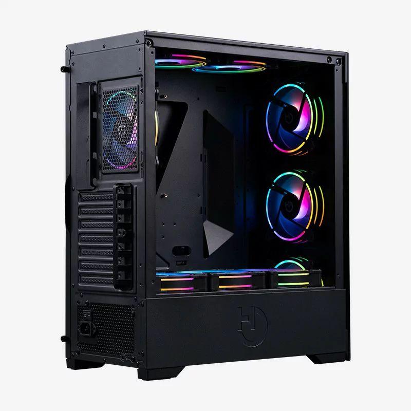 Caixa PC HIDITEC Z20 AURA (ATX, ITX, micro ATX - Midi Tower - ATX, micro-ATX, ITX - Preto) — miniatura 4