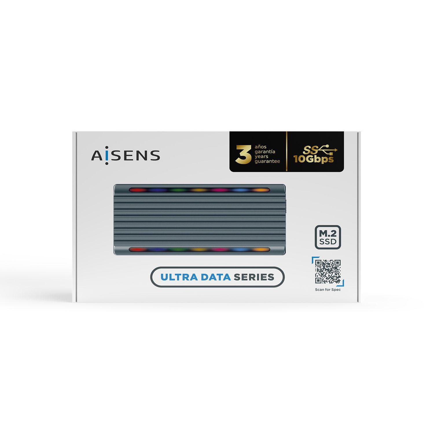 Caixa Externa M.2 AISENS ASM2-RGB011GR (2 TB - M.2 - SATA - Cinzento) — miniatura 6