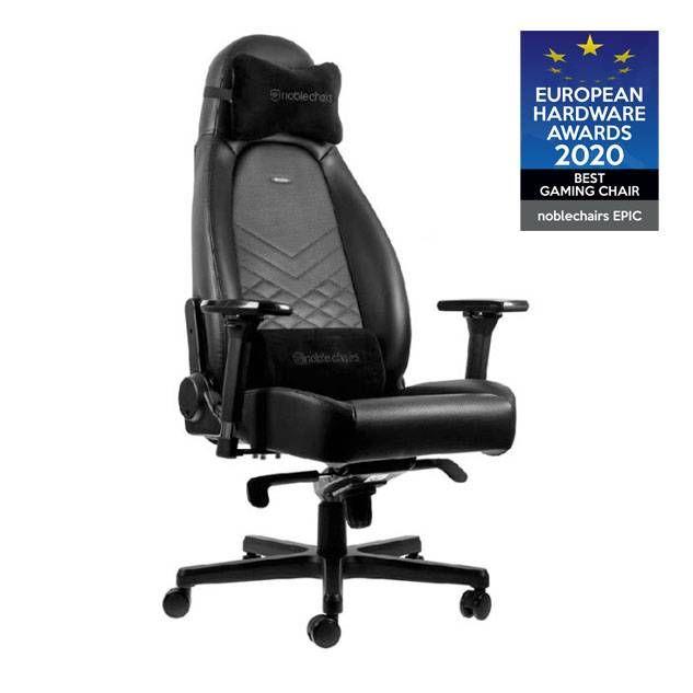 Cadeira Gaming NOBLECHAIRS ICON (Até 10 cm - 4D - Preto)