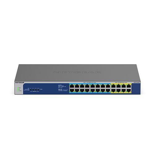Switch NETGEAR GS524UP-100EUS (Gigabit Ethernet - 0,192 MB - 48 Gbit/s - Cinzento)