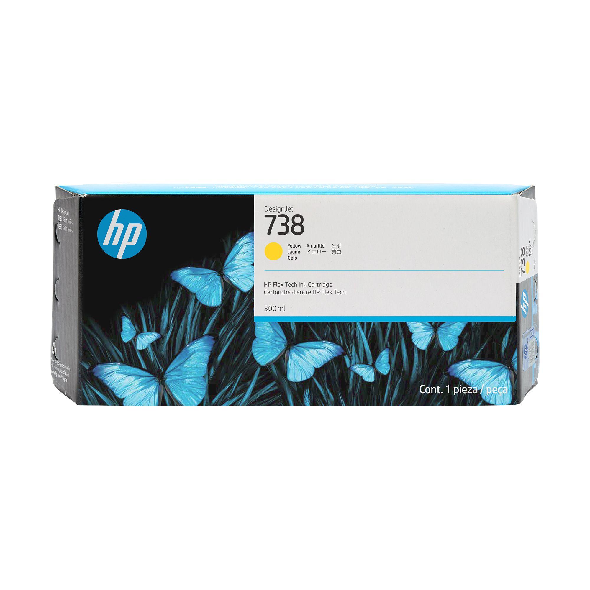 Tinteiro HP DesignJet 738 (HP DesignJet T850, T950 - Amarelo)