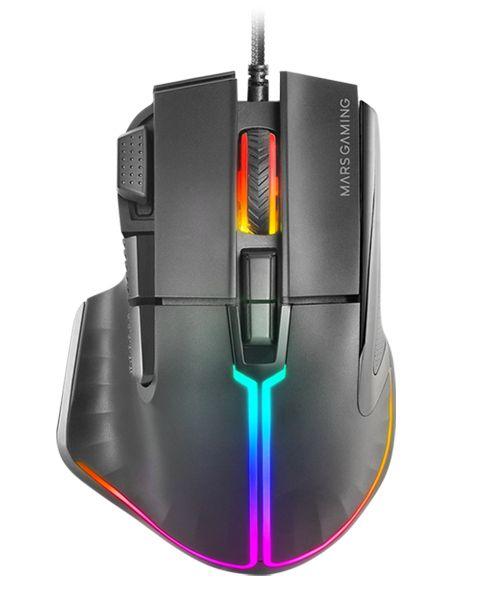 Rato para Jogos MARS GAMING MM-XT (Mão direita - 12800 DPI - Ótico - Preto)