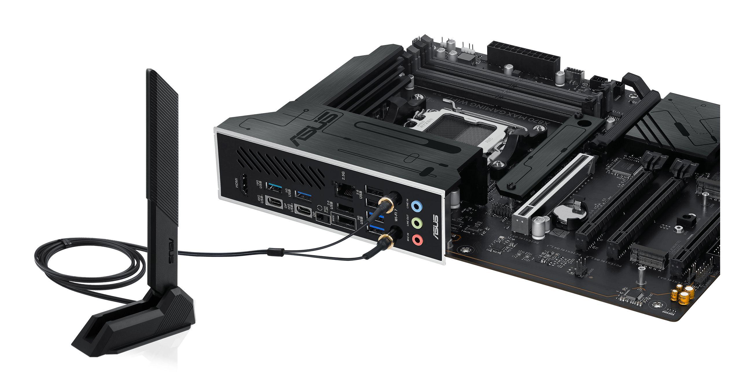 Motherboard ASUS X870 MAX GAMING WIFI7 (AM5 - ATX - Duplo canal - Multicor), miniatura 10