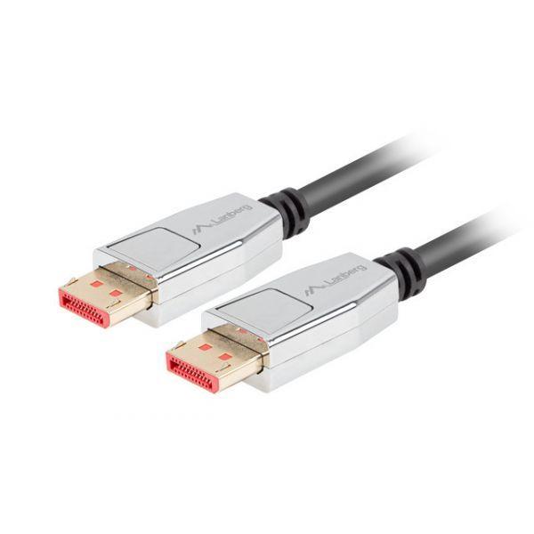 Cabo DisplayPort LANBERG CA-DPDP-20CU-0010-BK (1 m - Preto/Prateado) — miniatura 2