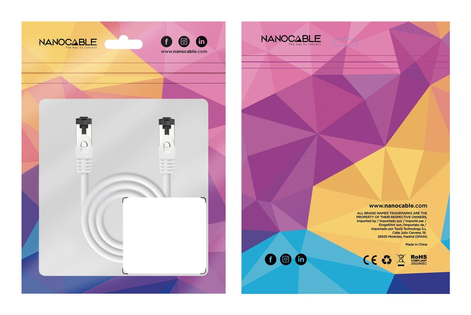 Cabo de Rede NANOCABLE 10.20.2002-W (2 m - Cat8.1 - RJ-45 - Branco), miniatura 5