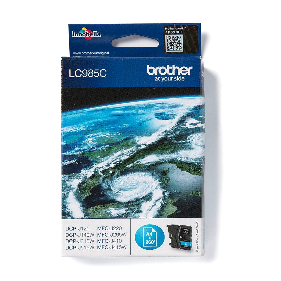 Tinteiro BROTHER LC985C (260 páginas - Ciano)
