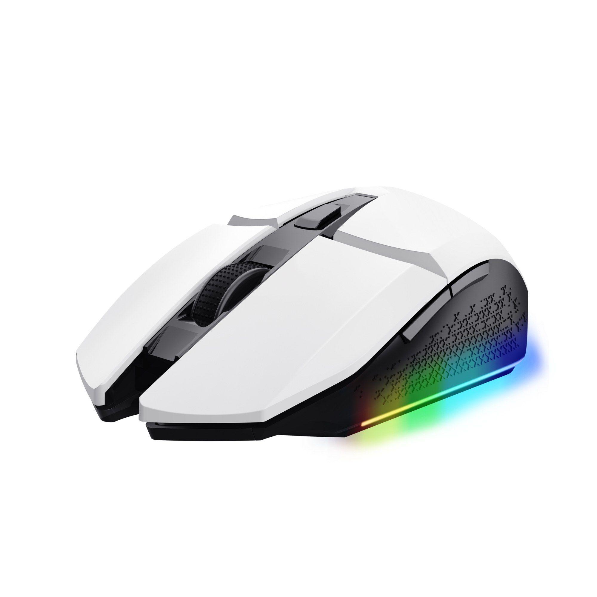 Rato TRUST GXT110W FELOX (Mão direita - 4800 DPI - Ótico - Branco)