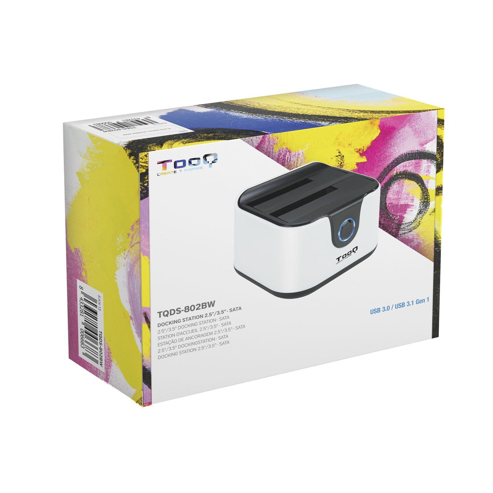 Docking Station Dupla TOOQ TQDS-802BW (USB 2.0 - USB - Branco), miniatura 5