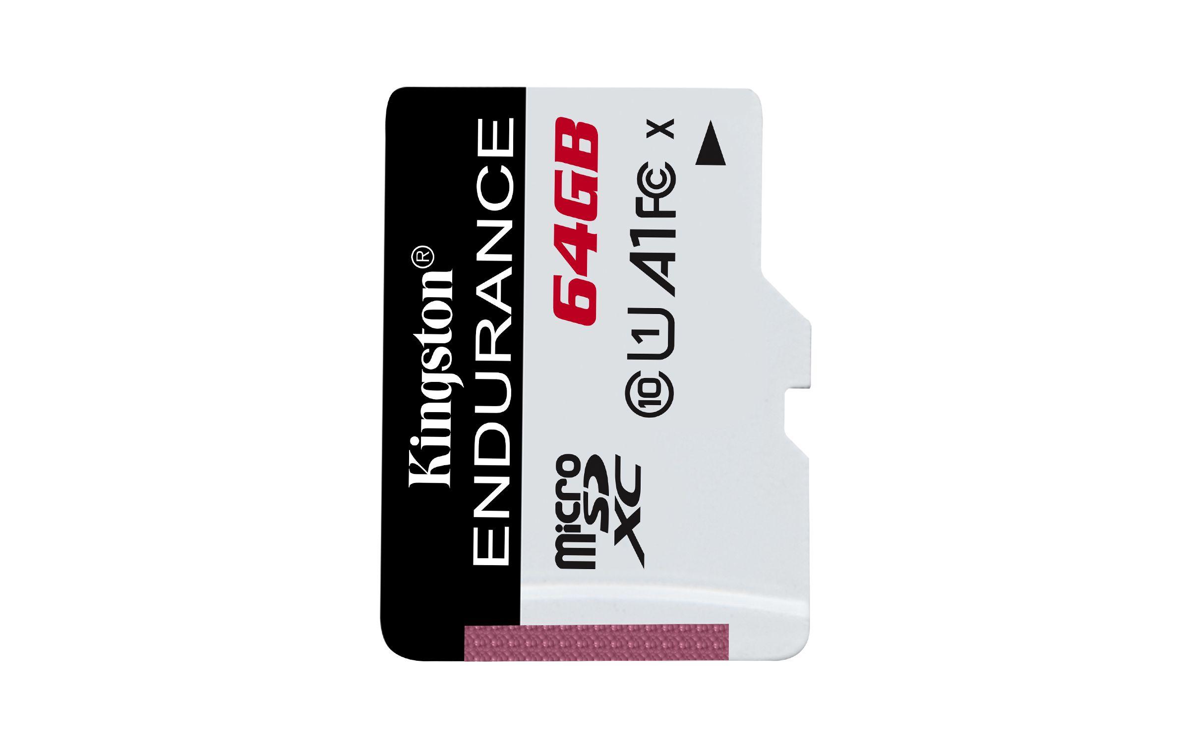 Cartão de Memória KINGSTON High Endurance SDCE/64GB (64GB - Classe 10 - Até 95 MB/s - Preto e Branco)