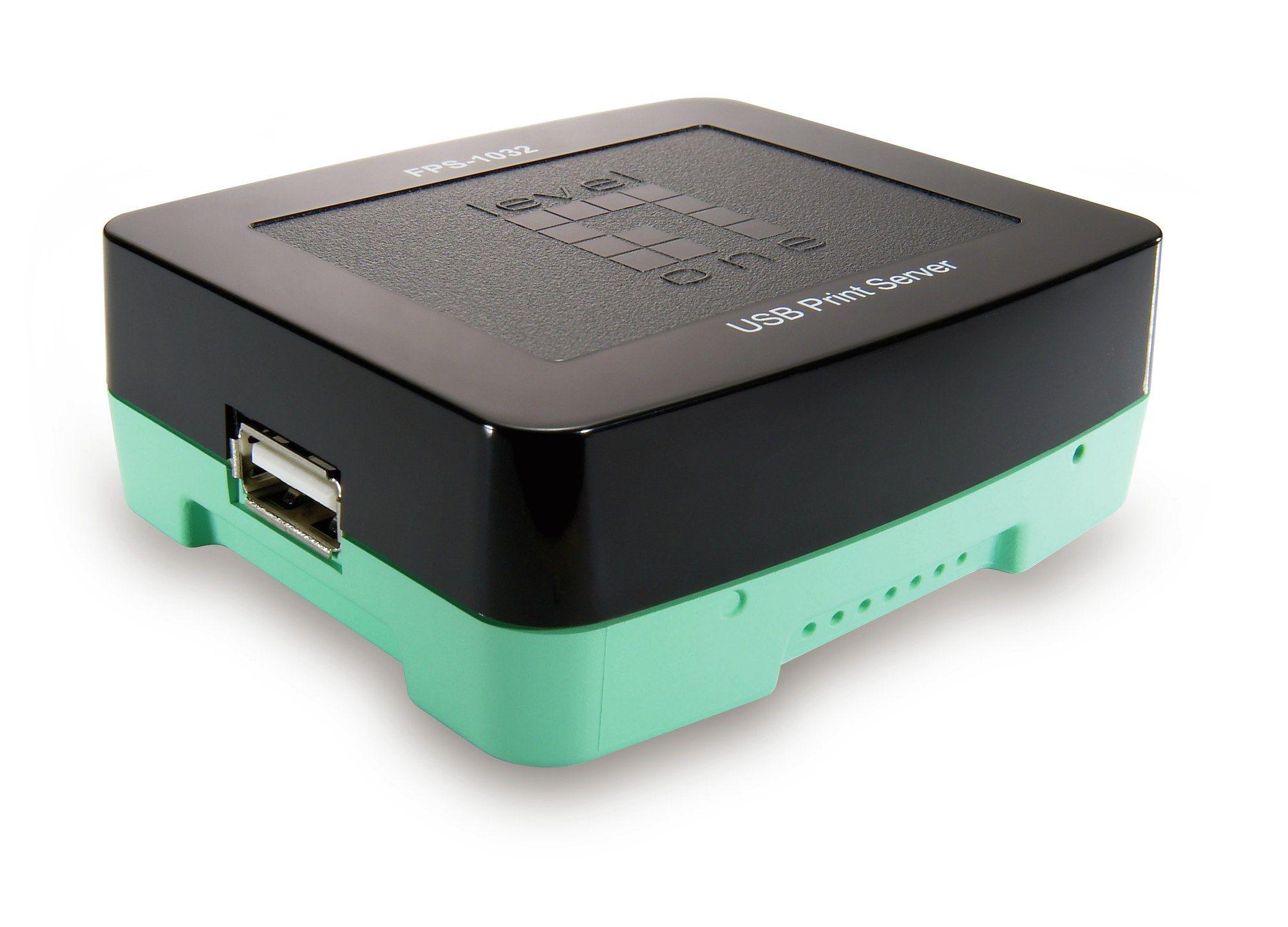 Servidor de Impressão LEVELONE FPS-1032 (RJ-45 - 10,100 Mbit/s - Preto e Verde), miniatura 2