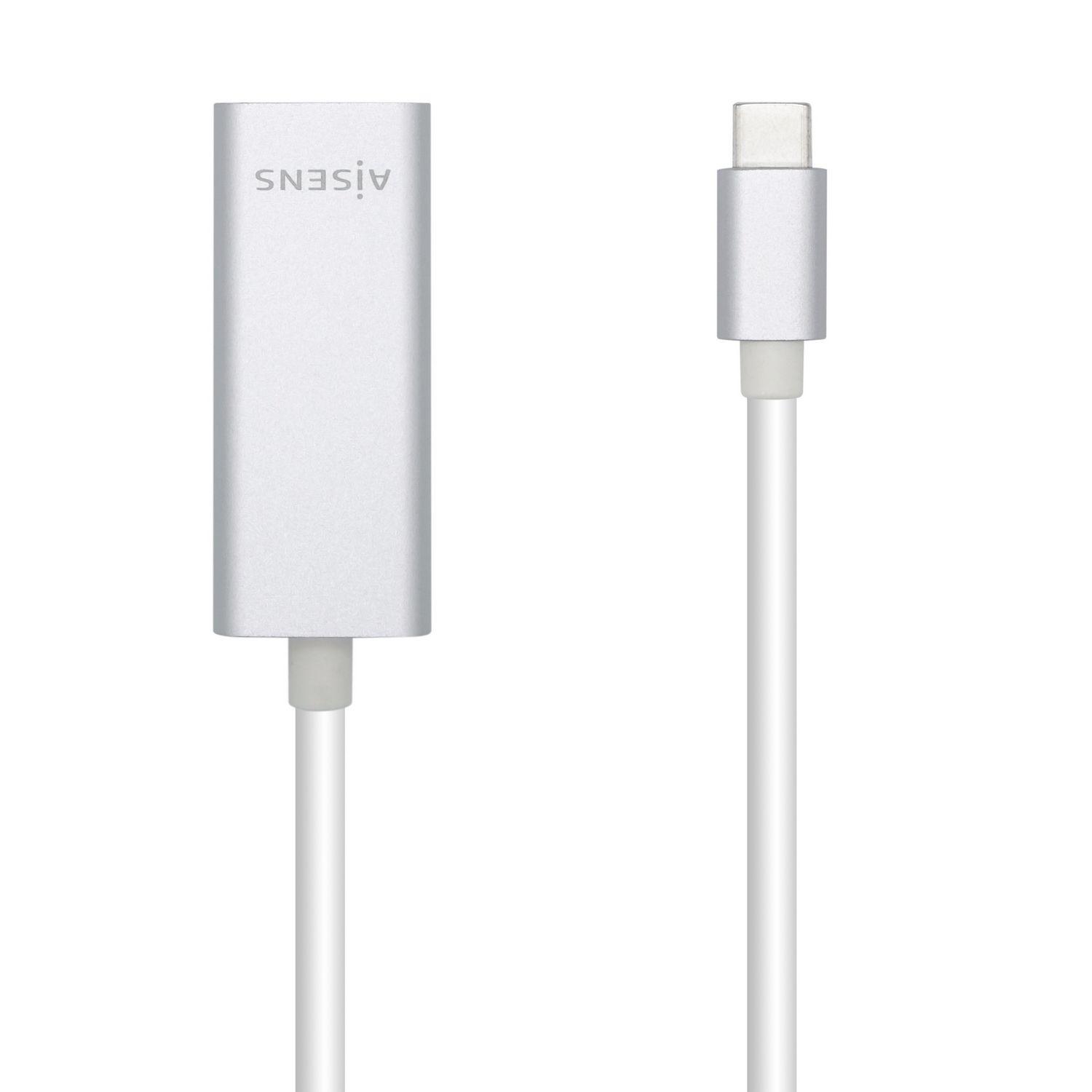 Conversor de Rede USB-C AISENS A109-0505 (USB Type-C - 1000 Mbit/s - Prateado)