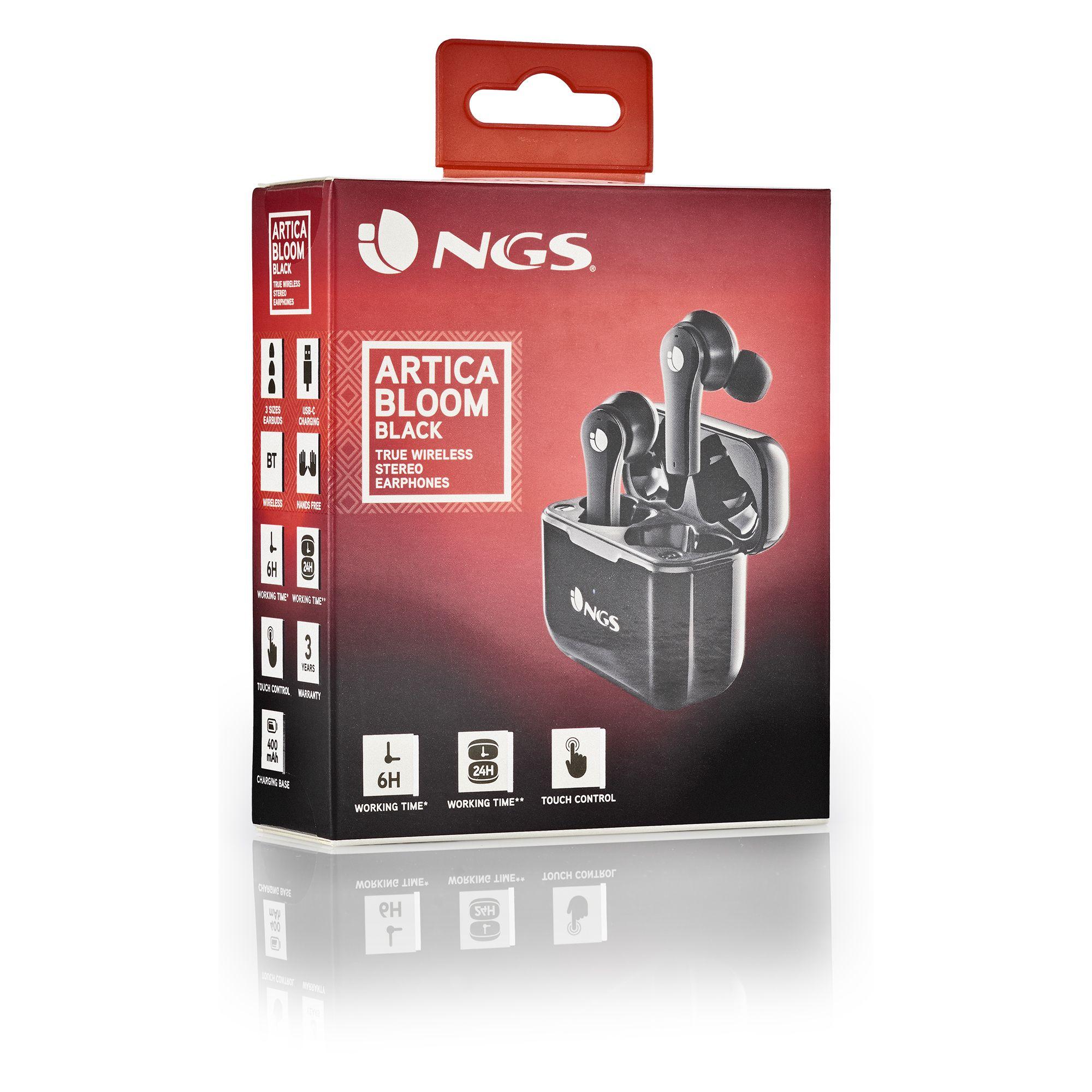 Auscultadores NGS Artica Bloom (Binaural - Sem fios - Intra-aural - Preto), miniatura 9