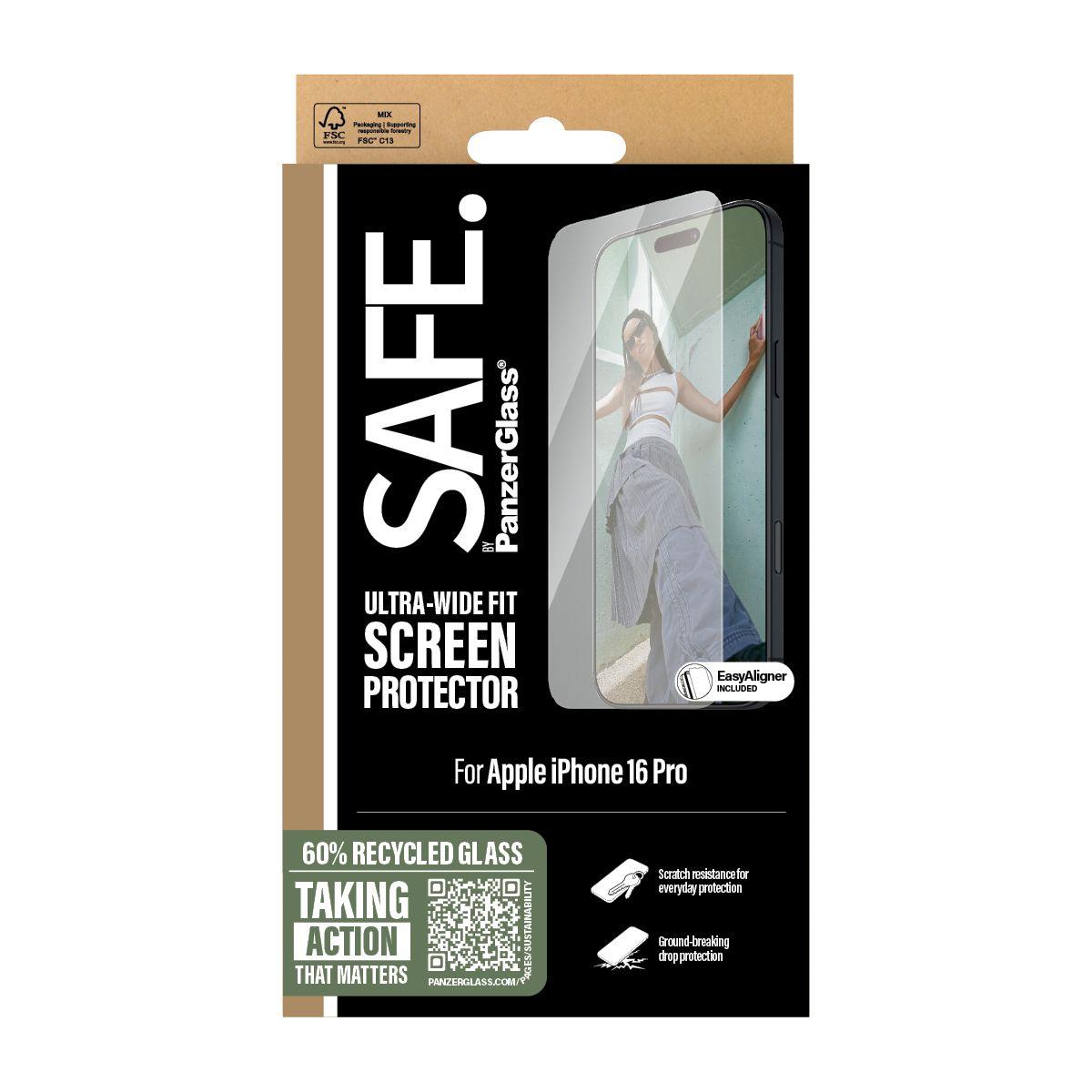 Película de Ecrã PANZERGLASS SAFE95876 para iPhone 16 Pro (Apple iPhone 16 Pro - Apple - Transparente), miniatura 3