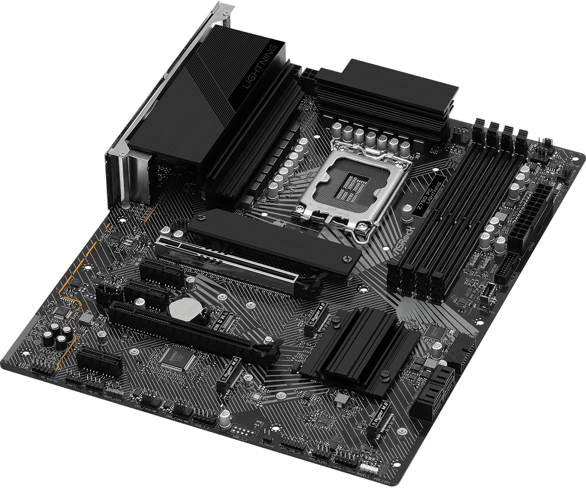 Motherboard ASROCK Z790 PG Lightning (LGA 1700 - ATX - Duplo canal - Prateado)