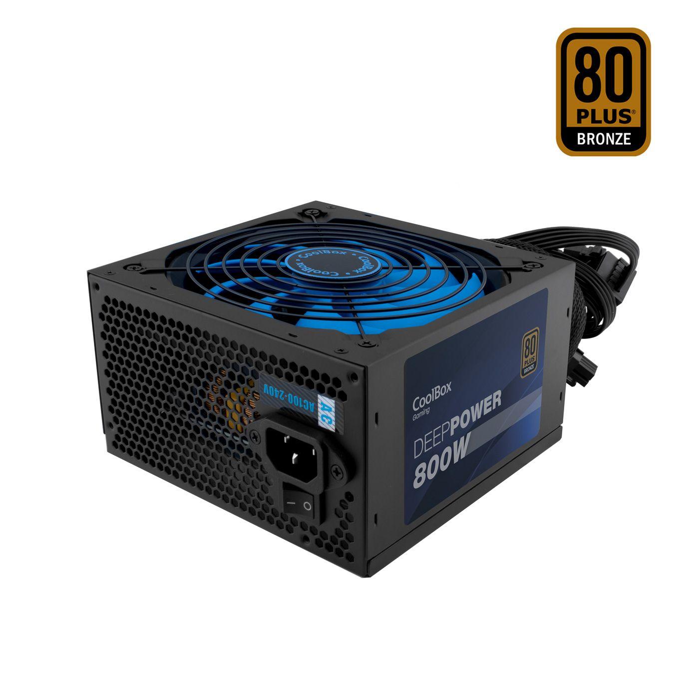 Fonte de Alimentação COOLBOX DG-PWS800-85B (ATX - 800 W - 80 PLUS Bronze - Preto)