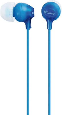 Auscultadores SONY MDR-EX15LPLI (Com fios - Intra-auricular - Jack de 3,5 mm - Azul)