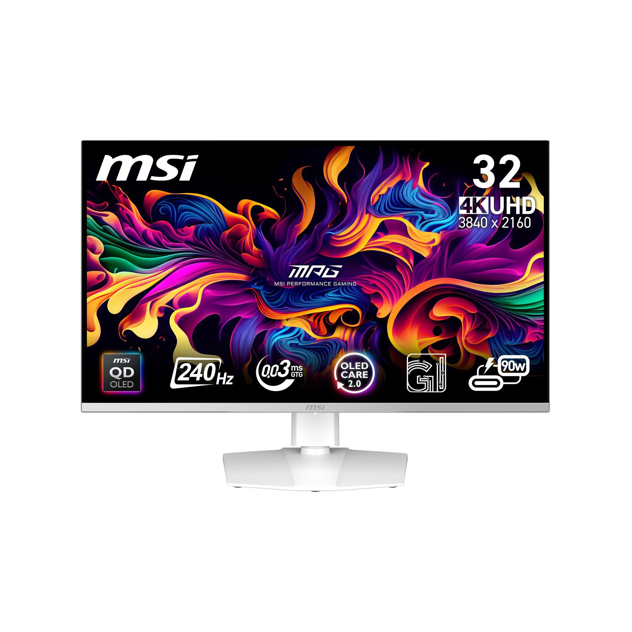 Monitor MSI MPG 321URXWDE QD-OLED (31,5" - QD-OLED - 240 Hz - Branco)