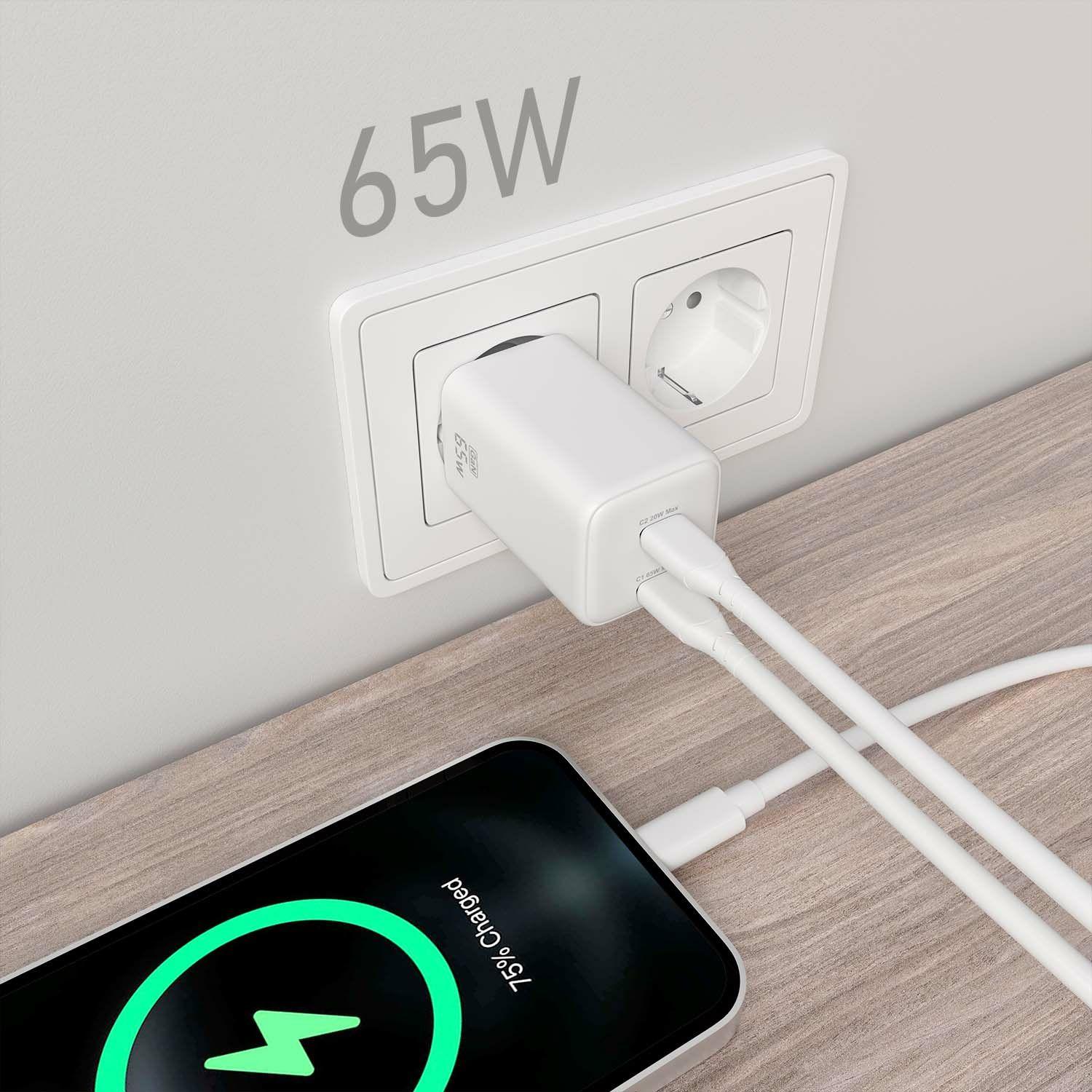 Carregador de Parede AISENS ASCH-65W2P039-W (65 W - Branco), miniatura 4