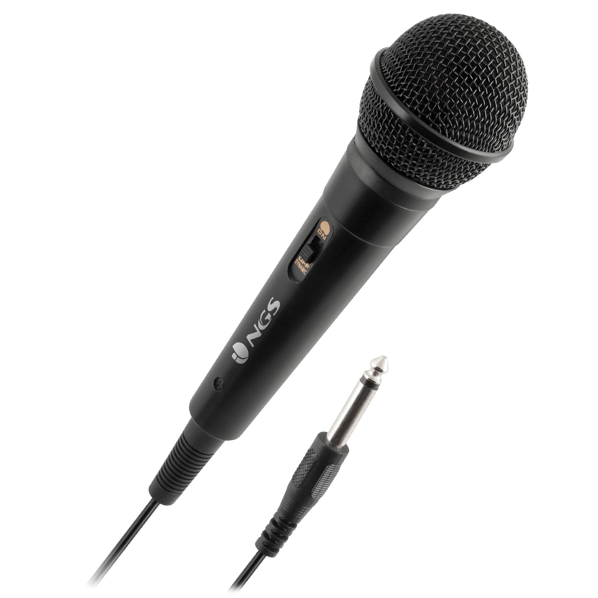 Microfone de Karaoke NGS Singerfire (Com fios - Preto)