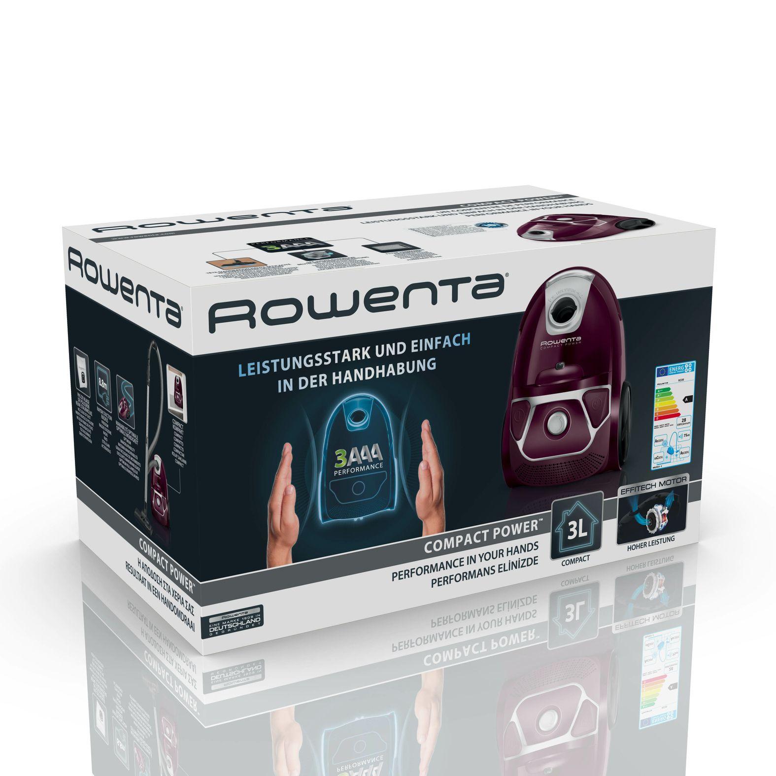 Aspirador com Saco ROWENTA Compact Power RO3969EA (Altura 23,3 cm - 3 l - Tapete, Piso duro - Violeta) — miniatura 12