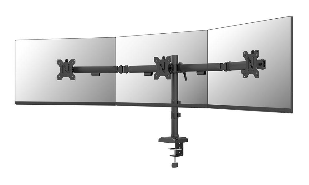 Suporte de Monitor de Secretária Triplo NEOMOUNTS DS60-600BL3 (100 x 100 mm - 75 x 75 mm - 68,6 cm - Preto)